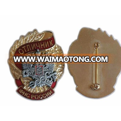 Custom metal lapel pin badge with plating gold and cheap price